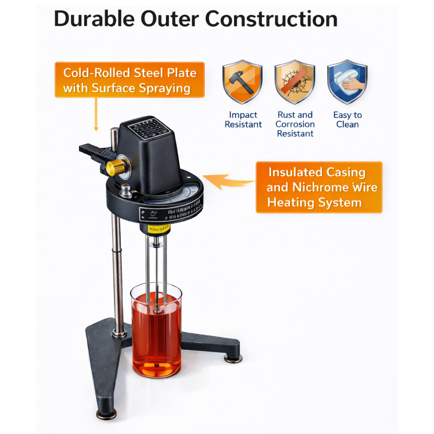Stainless Steel Dial Reading Rotational Viscometer - HSCo
