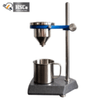 Ford cup viscosity tester, side view