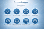 BMI 230P eight core designs: voice, LCD, ultrasonic sensor, printer, wheels, RS232