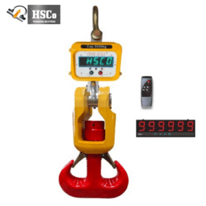 HSCo CRHJDJH crane scale with double J hook, remote and red jumbo LED display