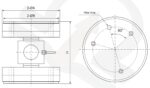 1AX assembly drawing with flange holes and height