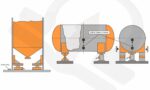 Tank and hopper mounting arrangements with weigh modules