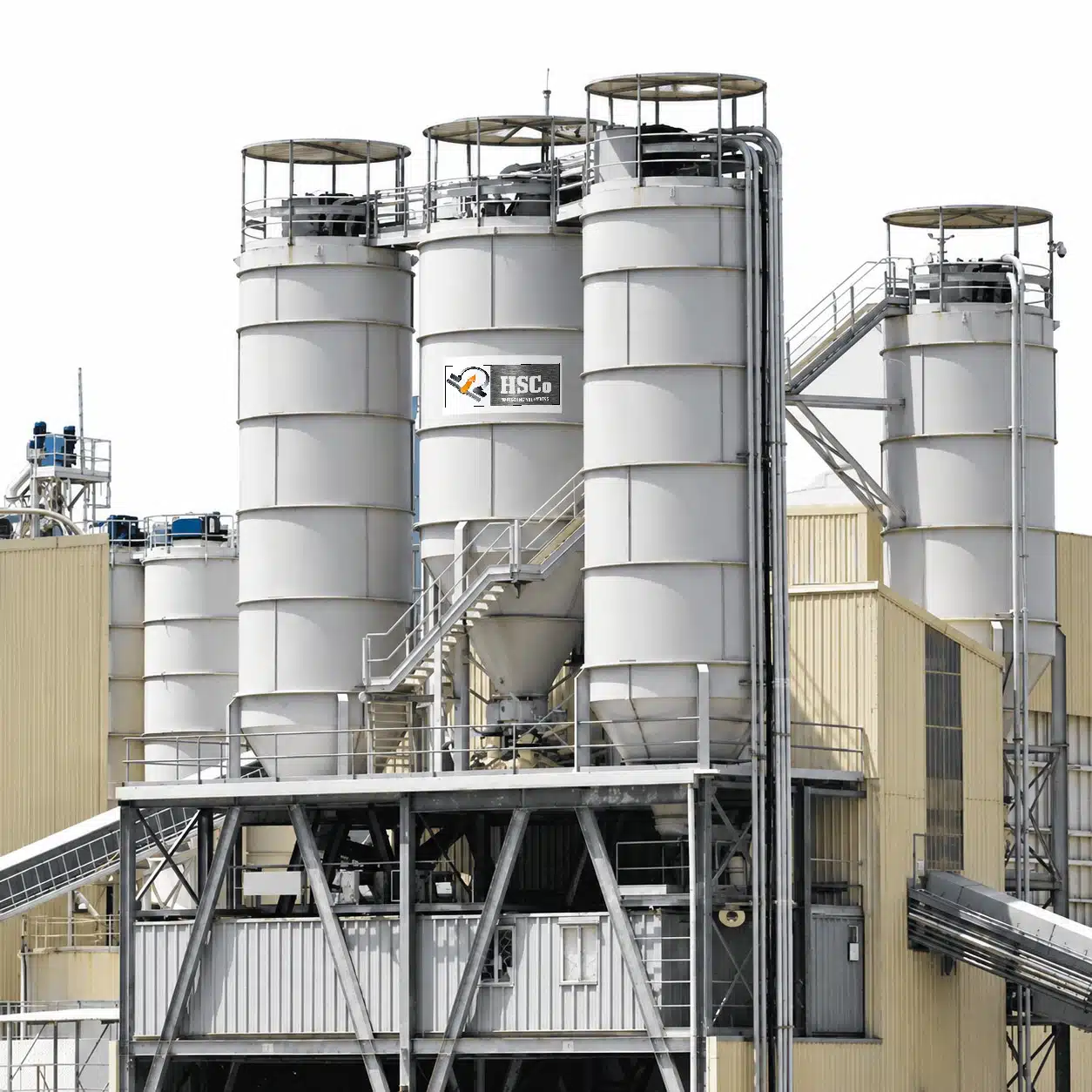HSCo wet mix batching plant HSCOWMP HSCo wet mix batching plant with cement silos