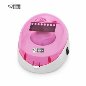 HSC-C-NK10TTK mini centrifuge with pink lid and PCR strip rotor
