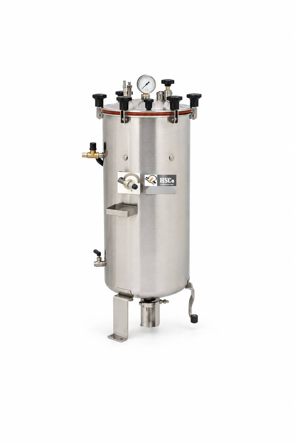 Autoclave Vertical HSC-ACV stainless steel vertical autoclave with pressure gauge and valves