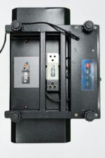 Underside of the BCA180A platform showing load cell and wiring