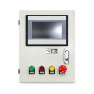 HSCo HSC-BWC batch weighing controller panel with touchscreen and control buttons