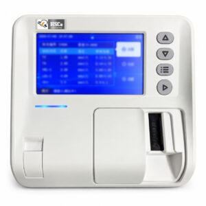 HSCo biochemical analyzer with touchscreen, sample port and printer