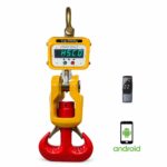 Bluetooth Weighing Scales 24 CRHBTDJH Bluetooth Crane Scale with Double J Hook – Android App, Jumbo Display, Remote