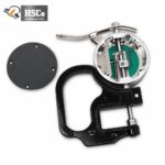 Thickness gauge opened to show the mechanism