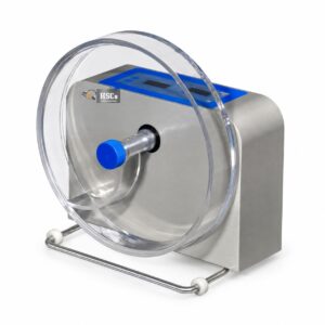 HSCo single-drum tablet friability tester with transparent drum and stainless body