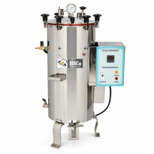 HSC-ACVF fully automatic vertical autoclave in stainless steel with pressure gauge and control box