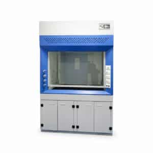 HSCo HSC-FH laboratory fume hood with glass sash and base cabinets