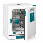 HSC-I-HPCTI incubator with door open showing inner glass door and shelves