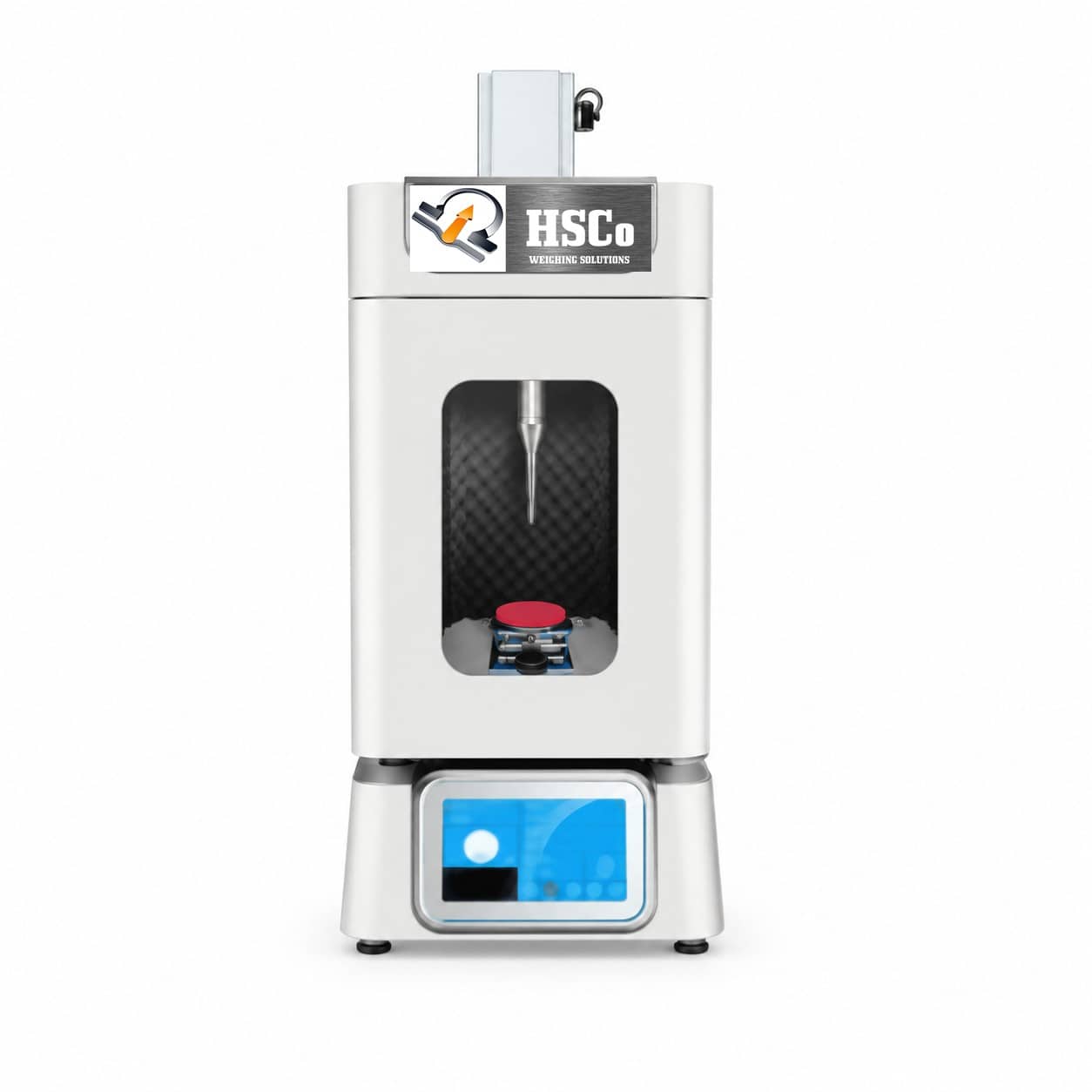 Intelligent Ultrasonic Homogenizer HSCo HSC-H-I650 ultrasonic homogenizer in its soundproof box with touch screen