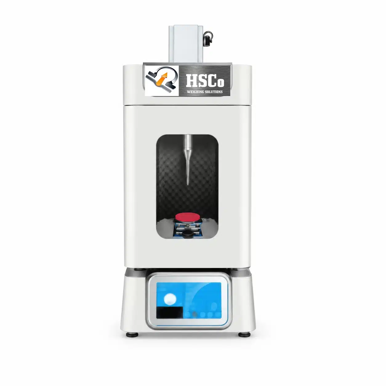Intelligent Ultrasonic Homogenizer HSCo HSC-H-I650 ultrasonic homogenizer in its soundproof box with touch screen