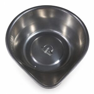 J6 stainless steel weighing bowl (palla) with the HSCo emblem
