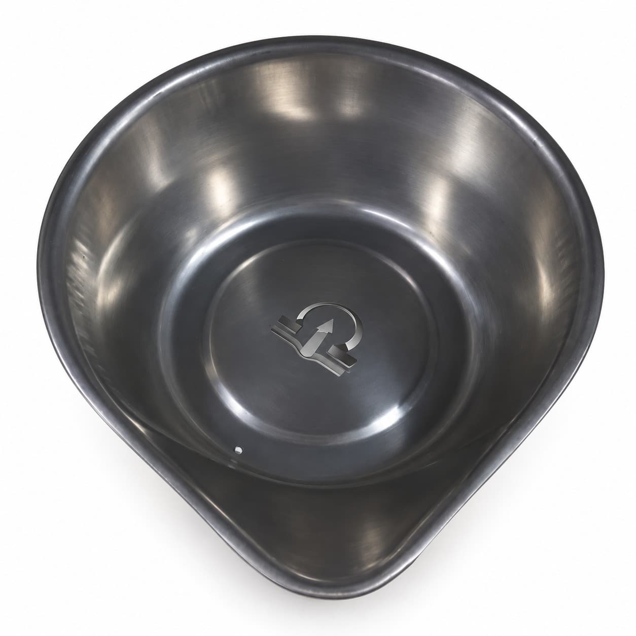ss palla J6 stainless steel weighing bowl (palla) with the HSCo emblem