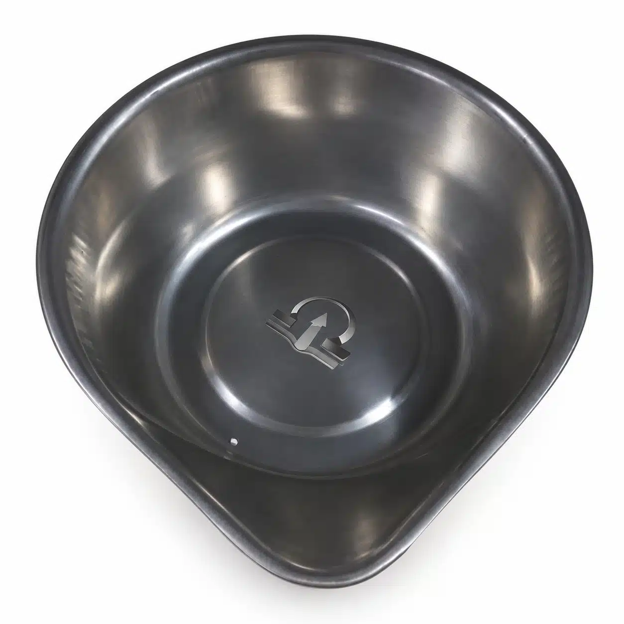 ss palla J6 stainless steel weighing bowl (palla) with the HSCo emblem