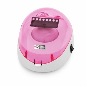 HSC-C-NK6TTK mini centrifuge with pink lid and PCR strip rotor