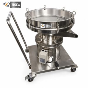 HSCo stainless-steel vibro sifter on wheeled trolley