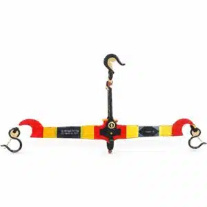 Single dhari beam scale, painted steel beam with end hooks and centre hanger