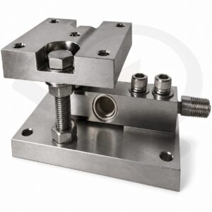 HSC MAX tank weighing module with shear beam load cell, slotted top plate and hold-down stud
