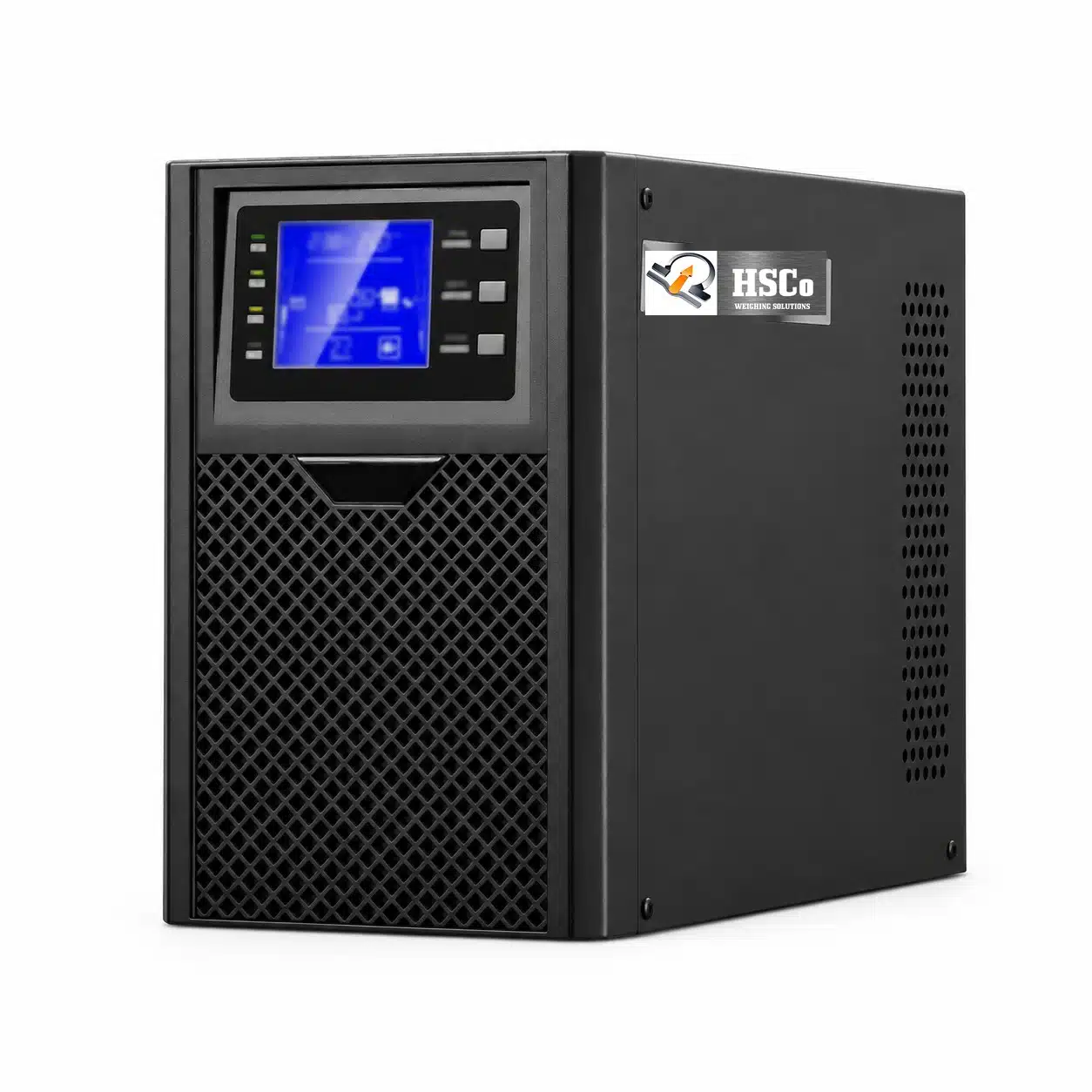 UPS Power Stabilizer HSC UPS power stabiliser tower unit with blue digital status display