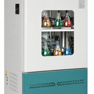 HSC-I-VCTS shaking incubator with flasks on two trays