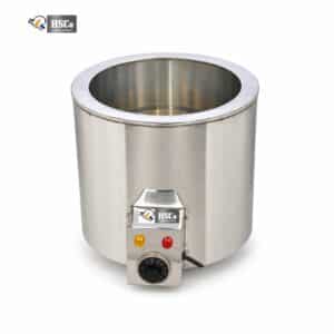 HSCo round stainless water bath with temperature knob and indicator lamps