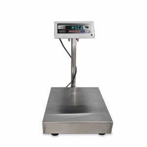 HSCo PLSSWWR100 water resist platform scale with stainless steel platform and pole display