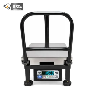 PLSSCHI mobile platform scale, front view with indicator under the platter