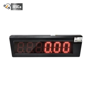 HSCo CRHJD jumbo wall display with six large red LED digits in a black housing