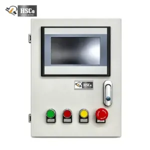HSCo HSC-BWC batch weighing controller panel with touchscreen and control buttons