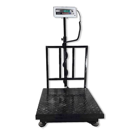 Soybean moisture at the MSP centre: how much water dries off a wet quintal 7 HSCo PLCHQB platform scale with a black chequered steel plate and display on a column