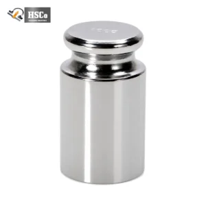 Stainless steel calibration weight, knob-top cylinder with mirror finish
